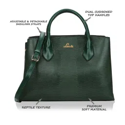 Lavie Liz Tallon Green Synthetic Textured Handbag image 4