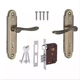 DiSS MH-ALFA 2.5 Inch Brass Antique Finish Door Handle Set-image-9