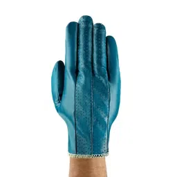 Ansell Hynit 32-125 Blue Cotton Polyester Abrasion Resistant Gloves Size 9 Nitrile Coating, 32125090-picture-20