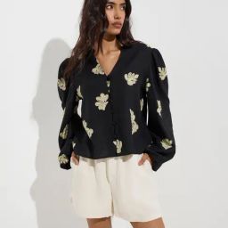LOV by Westside Black Leaf Design Top-19