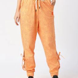 Being Human Orange Cotton Blend Printed Joggers-picture-43