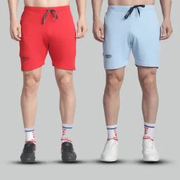 Vimal Jonney Multicolor Polyester Regular fit Solid Bermuda Shorts Pack of 2-image-47