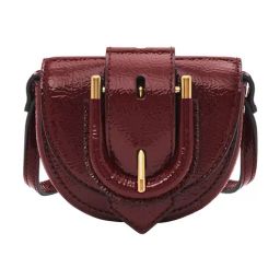 Fossil Harwell Maroon Medium Leather Cross Body Bag-32