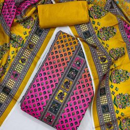 SWARNGANGA TEX Floral Printed Beads & Stones Silk Unstitched Dress Material-image-54