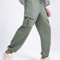 glitchez Men All-Day Ease Mid-Rise Relaxed Fit Cargo-Style Joggers-image-9