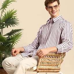 Mast & Harbour Men Striped Relaxed Fit Casual Shirt-picture-13