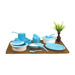 Varmora Polypropylene Blue Plastic Dinner Set - 36 Pieces-picture-31