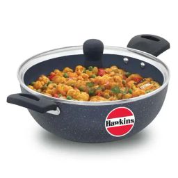 Hawkins Black Ceramic Induction Deep Kadhai With Glass Lid (Ick35G) (3.5 L)-28