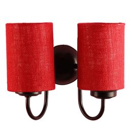 Devansh Red & Black Traditional Wallchiere  with Shade image 4
