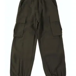 Peter England Kids Green Cotton Regular Fit Joggers-image-111