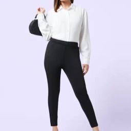 YU by Pantaloons Black High Rise Tights-image-91