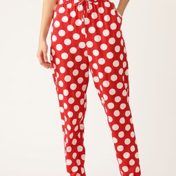 ETC Polka Dots Printed Pure Cotton Lounge Pants-image-3