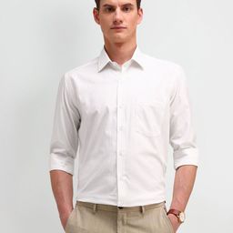 Arrow Men Manhattan Spread Collar Pinstripes Striped Cotton Slim Fit Formal Shirt-picture-17