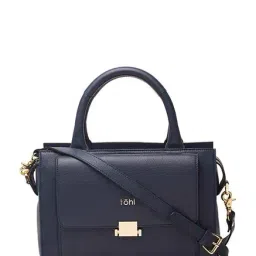 Tohl Chiswell Navy Solid Leather Handbag-30