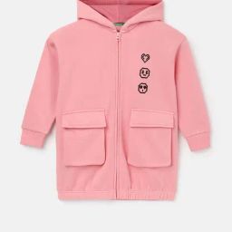 United Colors of Benetton Kids Pink Solid Full Sleeves Sweatshirt-image-80