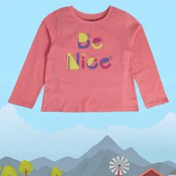 MINIKLUB Kids Pink Printed Full Sleeves Top-image-66