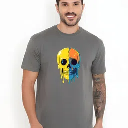 KaamBhari Graphic Printed Round Neck Regular Fit Cotton T-shirt-picture-19