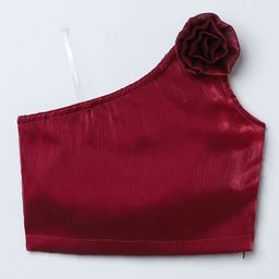 taffykids Girls One Shoulder Tank Crop Top-37