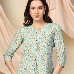 BAESD Floral Print Chiffon Top-image-98