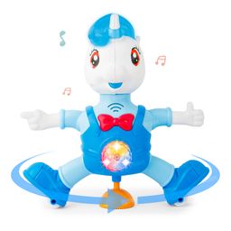Fiddlerz Musical Electric Unicorn Pet With Light & Sound - Blue-13