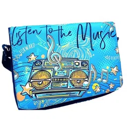 Echo Boomers Music Theme School Tuition Messenger Sling Bag fits (Pack of 1)-picture-48