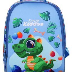 Smily kiddos 6 L Preschool Backpack Dino Theme Blue-- Height 10 Inch-50