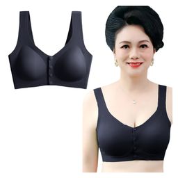 Bembika Solid Wirefree Cotton Front Button Closure Maternity Nursing Bra - Black-image-79