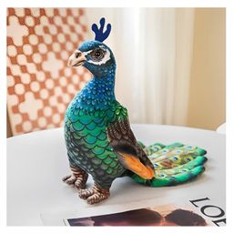 Tickles Beautiful Peafowl Peacock Zoo Bird Soft Stuffed Plush Toy for Kids Boys & Girls Birthday Gift (Size: 35 cm; Color: Multicolor)-image-103