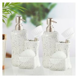 KOOKEE Ceramic Soap Dispenser for handwash for Bathroom, White, (Set of 2) (10968)-image-30