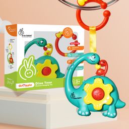 R for Rabbit Orapple Dino Tune Musical Hanging Toy - Blue & Yellow-6