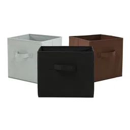 Kuber Industries Black &  Brown 3 Pieces Drawer Organisers-10