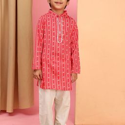 Cutiekins Boys Printed Regular Kurta with Pyjamas-9