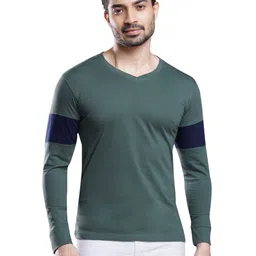 QUCO Men Colourblocked Bio Finish Pockets T-shirt-image-72