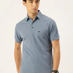 FIFTY TWO Self Checked Polo Collar Dri-Fit T-shirt-image-58