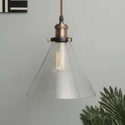Homesake Clear Globe Shape Glass Hanging Lamp - Set of 1-image-9