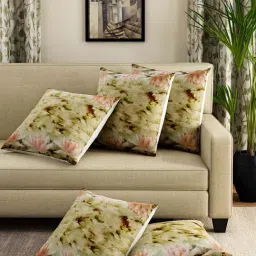 Swayam Multicolor Cotton 40 cm x 40 cm Cushion Covers - Set of 5-image-57