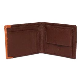 Spykar Brown Small Textured Leather Bi-Fold Wallet For Men image 4