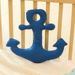 House This Joyful Cruise Ancho Blue Cotton Shaped Cushion-40