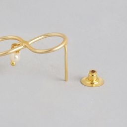 Anouk Gold-Plated Beaded Teardrop Shaped Drop Earrings image 3