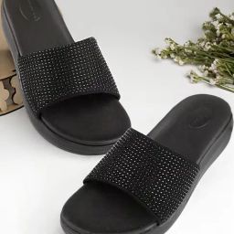 Red Tape Women's Black Slides-picture-37