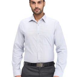 Raymond Grey Slim Fit Texture Shirt-image-20