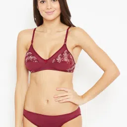 N-Gal Maroon Lace Bra & Panty Set-image-69