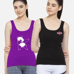 Friskers Multicolor Printed Camisole (Pack Of 2)-image-94