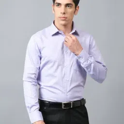 Cantabil Lilac Cotton Regular Fit Checks Formal Shirt-picture-44
