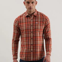 Lee Brown Slim Fit Check Shirt-image-87