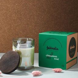 Fabindia Home Adhrit Green & Transparent Wax Cinnamon Rose Jar Candle-image-60
