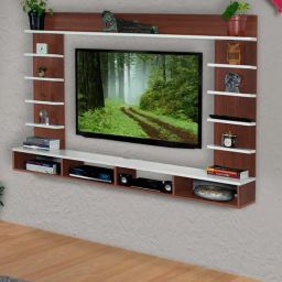 Delite Kom Flex Acacia Dark & White Engineered Wood TV Entertainment Unit-image-7