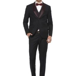 Louis Philippe Black Slim Fit Three Piece Suit-image-62