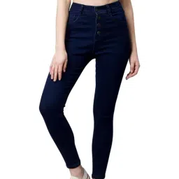 DOLCE CRUDO Navy Skinny Fit Jeans-image-37