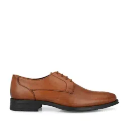 Delize Men's Tan Derby Shoes-image-12